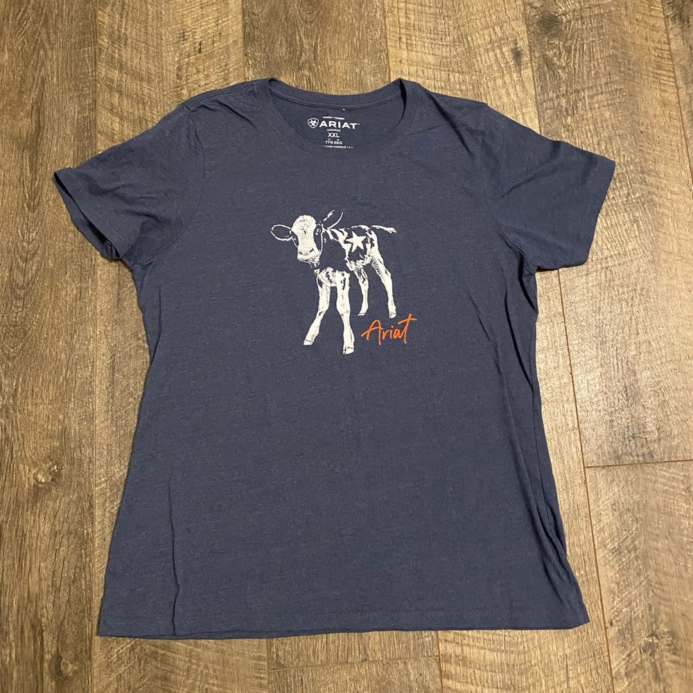 Ariat Women’s Star Calf Tshirt Blue Size XXL